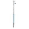 Crystalline Ballpoint Pen Teddy, Blue, Blue Lacquered, Chrome Plated Crystalline Ballpoint Pen Teddy, Blue, Blue Lacquered, Chrome Plated