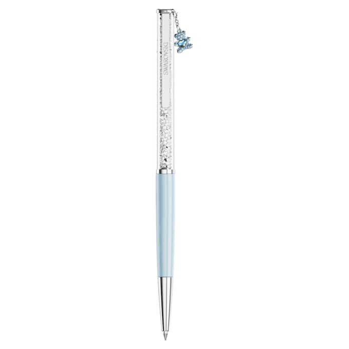 Crystalline Ballpoint Pen Teddy, Blue, Blue Lacquered, Chrome Plated Crystalline Ballpoint Pen Teddy, Blue, Blue Lacquered, Chrome Plated