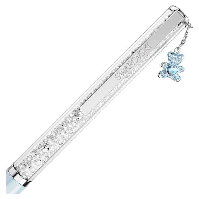 Crystalline Ballpoint Pen Teddy, Blue, Blue Lacquered, Chrome Plated Crystalline Ballpoint Pen Teddy, Blue, Blue Lacquered, Chrome Plated