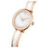 Crystalline Bangle Watch Swiss Made, Metal Bracelet, White, Rose Gold-Tone Finish Crystalline Bangle Watch Swiss Made, Metal Bracelet, White, Rose Gold-Tone Finish