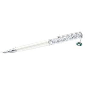 Crystalline New Giant Ballpoint Pen White, Chrome Plated