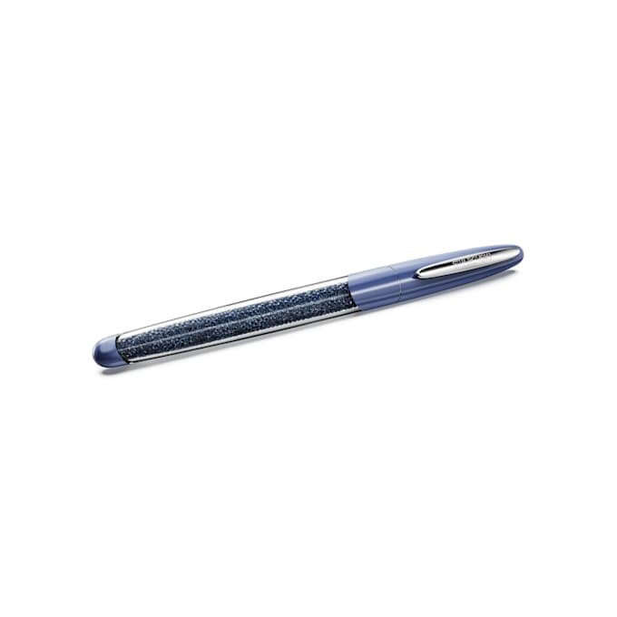 Crystalline Rollerball Pen Blue, Chrome Plated Crystalline Rollerball Pen Blue, Chrome Plated