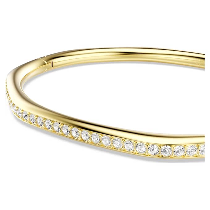 Dextera Bangle Octagon Shape, Round Cut, White, Gold-Tone Plated Dextera Bangle Octagon Shape, Round Cut, White, Gold-Tone Plated