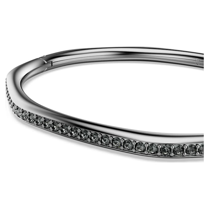 Dextera Bangle Octagon Shape, Round Cut, White, Ruthenium Plated Dextera Bangle Octagon Shape, Round Cut, White, Ruthenium Plated