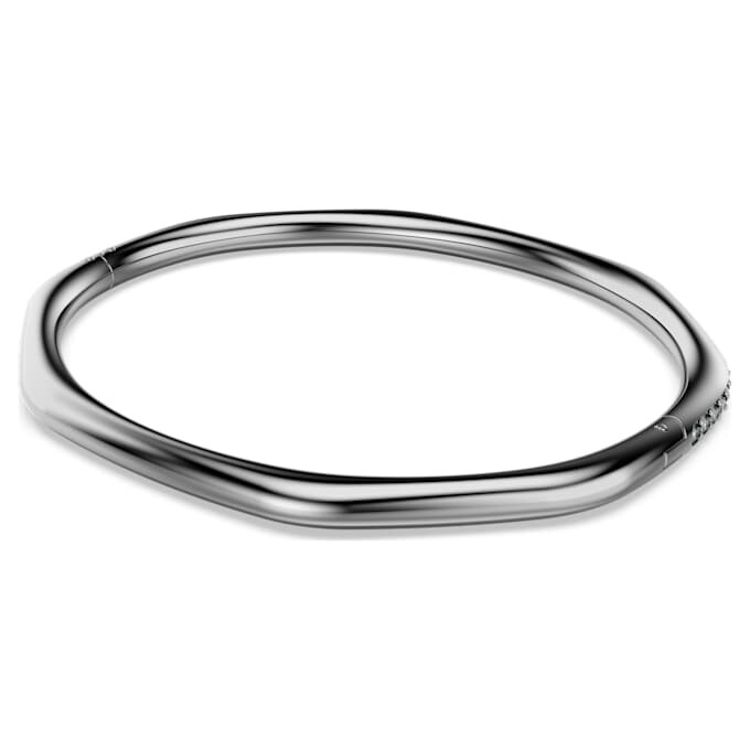 Dextera Bangle Octagon Shape, Round Cut, White, Ruthenium Plated Dextera Bangle Octagon Shape, Round Cut, White, Ruthenium Plated