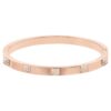Dextera Bangle Pavé, White, Rose Gold-Tone Plated