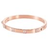 Dextera Bangle Pavé, White, Rose Gold-Tone Plated