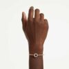 Dextera Bangle Round Cut, White, Gold-Tone Plated Dextera Bangle Round Cut, White, Gold-Tone Plated