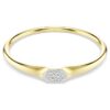 Dextera Bangle Round Cut, White, Gold-Tone Plated Dextera Bangle Round Cut, White, Gold-Tone Plated