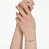 Dextera Bangle Round Cut, White, Rhodium Plated Dextera Bangle Round Cut, White, Rhodium Plated