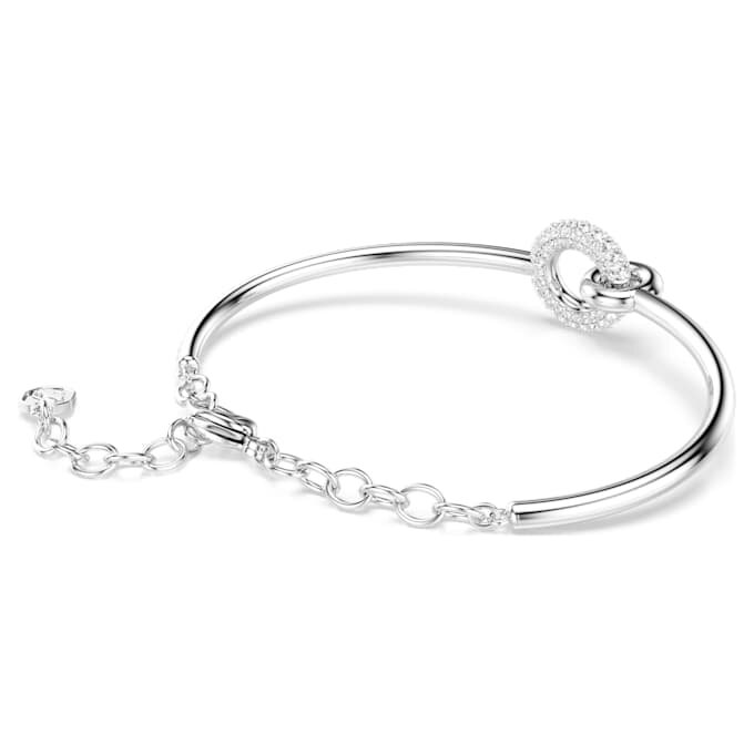 Dextera Bangle Round Cut, White, Rhodium Plated Dextera Bangle Round Cut, White, Rhodium Plated