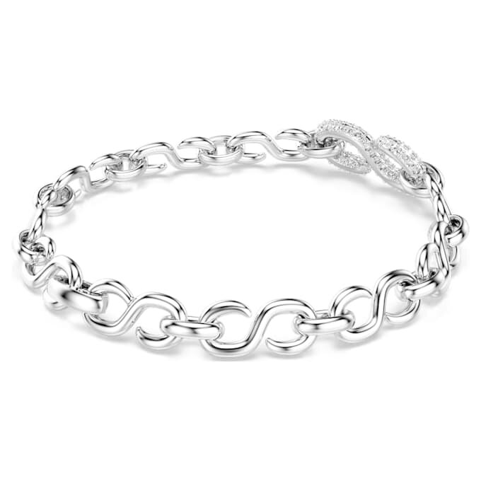 Dextera Bracelet Round Cut, White, Rhodium Plated Dextera Bracelet Round Cut, White, Rhodium Plated