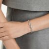 Dextera Bracelet Round Cut, White, Rhodium Plated Dextera Bracelet Round Cut, White, Rhodium Plated