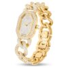 Dextera Chain Watch Swiss Made, Crystal Bracelet, Gold Tone, Gold-Tone Finish