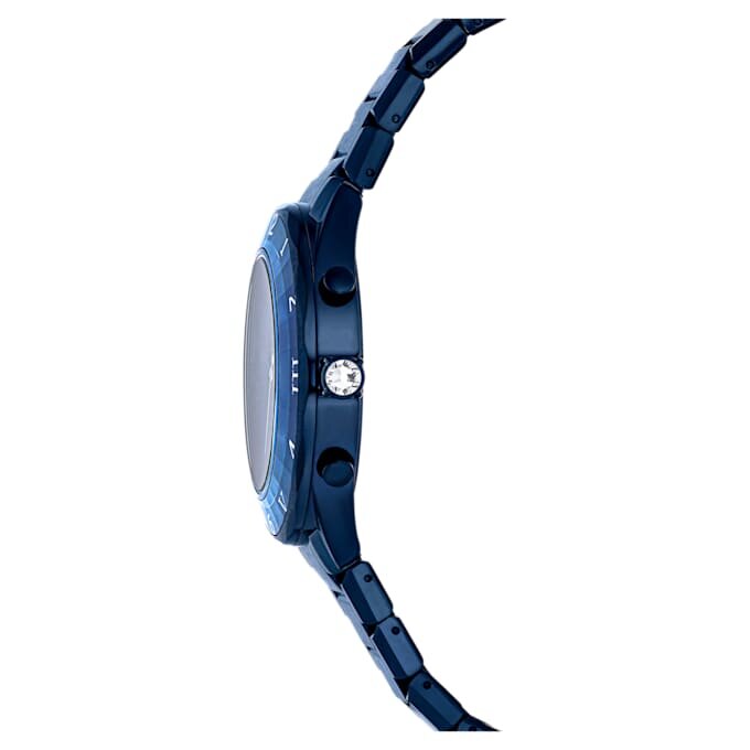 Dextera Chrono Watch 39Mm, Swiss Made, Metal Bracelet, Blue, Blue Finish Dextera Chrono Watch 39Mm, Swiss Made, Metal Bracelet, Blue, Blue Finish