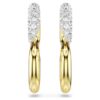Dextera Earrings Round Cut, White, Mixed Metal Finish Dextera Earrings Round Cut, White, Mixed Metal Finish