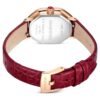 Dextera Octagon Watch Swiss Made, Leather Strap, Red, Rose Gold-Tone Finish Dextera Octagon Watch Swiss Made, Leather Strap, Red, Rose Gold-Tone Finish