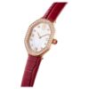 Dextera Octagon Watch Swiss Made, Leather Strap, Red, Rose Gold-Tone Finish Dextera Octagon Watch Swiss Made, Leather Strap, Red, Rose Gold-Tone Finish