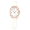 Dextera Octagon Watch Swiss Made, Leather Strap, White, Rose Gold-Tone Finish Dextera Octagon Watch Swiss Made, Leather Strap, White, Rose Gold-Tone Finish