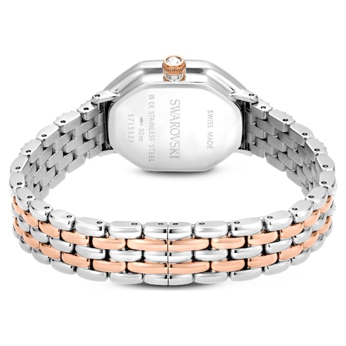 Dextera Octagon Watch Swiss Made, Metal Bracelet, Silver Tone, Rose Gold-Tone Finish Dextera Octagon Watch Swiss Made, Metal Bracelet, Silver Tone, Rose Gold-Tone Finish