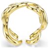 Dextera Open Ring Round Cut, White, Gold-Tone Plated Dextera Open Ring Round Cut, White, Gold-Tone Plated