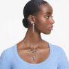 Dextera Pendant Interlocking Loop, White, Rhodium Plated Dextera Pendant Interlocking Loop, White, Rhodium Plated