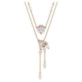 Dragon & Phoenix Necklace Set (2), Crystal Pearl, Dragon’s Claw, White, Rose Gold-Tone Plated