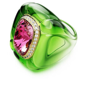 Dulcis Cocktail Ring Cushion Cut, Pavé, Multicolored