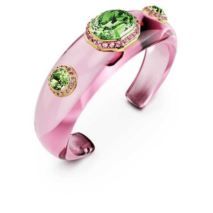 Dulcis Cuff Mixed Cuts, Multicolored, Gold-Tone Plated Dulcis Cuff Mixed Cuts, Multicolored, Gold-Tone Plated
