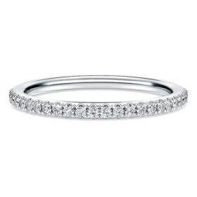 Eternity Band Ring Lab-Grown Diamonds 0.2 Ct Tw, Round Shape, 14K White Gold Eternity Band Ring Lab-Grown Diamonds 0.2 Ct Tw, Round Shape, 14K White Gold