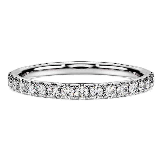 Eternity Band Ring Lab-Grown Diamonds 0.4 Ct Tw, Round Shape, Sterling Silver Eternity Band Ring Lab-Grown Diamonds 0.4 Ct Tw, Round Shape, Sterling Silver