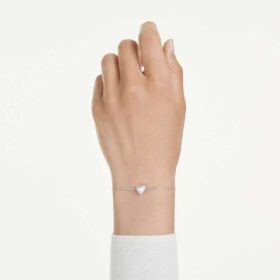 Eternity Bracelet Lab-Grown Diamonds 0.5 Ct Tw, Heart Shape, Sterling Silver Eternity Bracelet Lab-Grown Diamonds 0.5 Ct Tw, Heart Shape, Sterling Silver