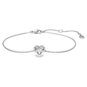 Eternity Bracelet Lab-Grown Diamonds 0.5 Ct Tw, Heart Shape, Sterling Silver Eternity Bracelet Lab-Grown Diamonds 0.5 Ct Tw, Heart Shape, Sterling Silver