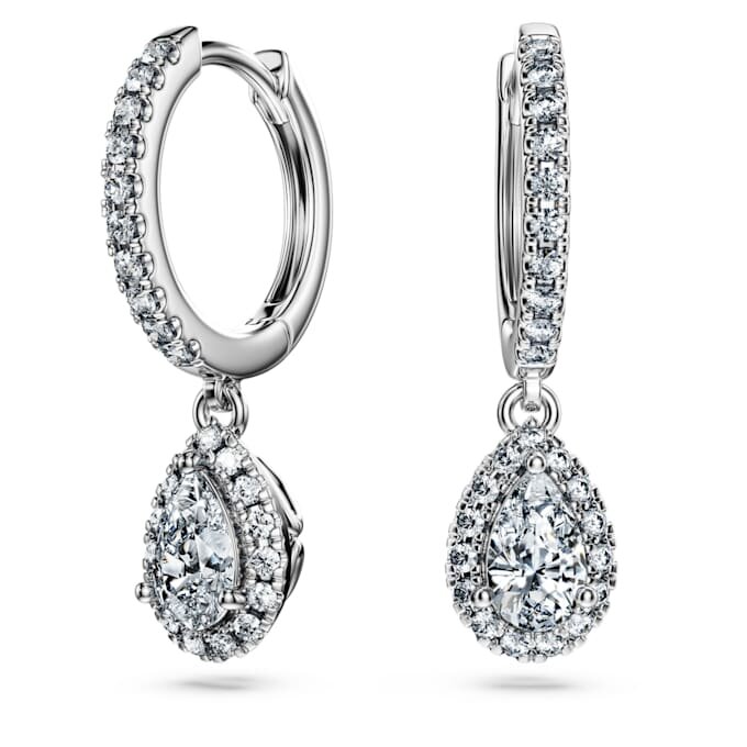Eternity Drop Earrings Lab-Grown Diamonds 1.25 Ct Tw, Pear Shape, 14K White Gold Eternity Drop Earrings Lab-Grown Diamonds 1.25 Ct Tw, Pear Shape, 14K White Gold