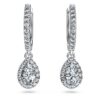 Eternity Drop Earrings Lab-Grown Diamonds 1.25 Ct Tw, Pear Shape, 14K White Gold Eternity Drop Earrings Lab-Grown Diamonds 1.25 Ct Tw, Pear Shape, 14K White Gold