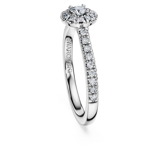 Eternity Halo Solitaire Ring Lab-Grown Diamonds 0.45 Ct Tw, Round Shape, Sterling Silver Eternity Halo Solitaire Ring Lab-Grown Diamonds 0.45 Ct Tw, Round Shape, Sterling Silver