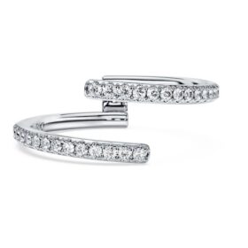 Eternity Open Band Ring Lab-Grown Diamonds 0.2 Ct Tw, Round Shape, 14K White Gold Eternity Open Band Ring Lab-Grown Diamonds 0.2 Ct Tw, Round Shape, 14K White Gold
