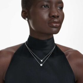Eternity Halo Solitaire Pendant Lab-Grown Diamonds 0.59 Ct Tw, Round Shape, 14K White Gold Eternity Halo Solitaire Pendant Lab-Grown Diamonds 0.59 Ct Tw, Round Shape, 14K White Gold