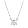 Eternity Solitaire Pendant Lab-Grown Diamonds 1 Ct Tw, Round Shape, 14K White Gold