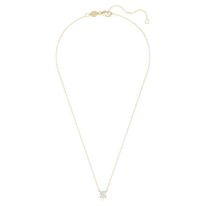 Eternity Solitaire Pendant Lab-Grown Diamonds 1 Ct Tw, Round Shape, 14K Yellow Gold Eternity Solitaire Pendant Lab-Grown Diamonds 1 Ct Tw, Round Shape, 14K Yellow Gold