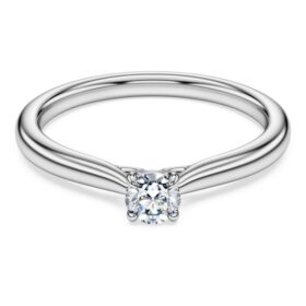 Eternity Solitaire Ring Lab-Grown Diamonds 0.25 Ct Tw, Round Shape, Sterling Silver Eternity Solitaire Ring Lab-Grown Diamonds 0.25 Ct Tw, Round Shape, Sterling Silver