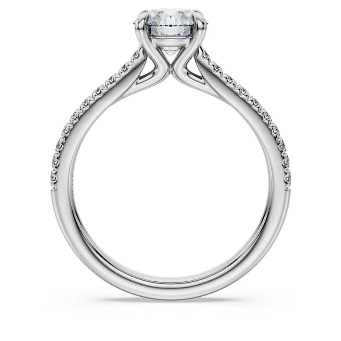 Eternity Solitaire Ring Lab-Grown Diamonds 1.2 Ct Tw, Round Shape, 14K White Gold Eternity Solitaire Ring Lab-Grown Diamonds 1.2 Ct Tw, Round Shape, 14K White Gold