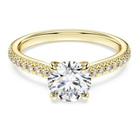 Eternity Solitaire Ring Lab-Grown Diamonds 1.2 Ct Tw, Round Shape, 14K Yellow Gold Eternity Solitaire Ring Lab-Grown Diamonds 1.2 Ct Tw, Round Shape, 14K Yellow Gold
