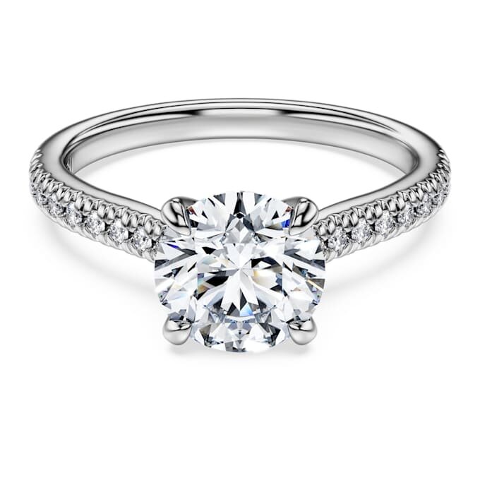 Eternity Solitaire Ring Lab-Grown Diamonds 1.7 Ct Tw, Round Shape, 14K White Gold Eternity Solitaire Ring Lab-Grown Diamonds 1.7 Ct Tw, Round Shape, 14K White Gold