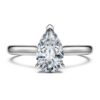 Eternity Solitaire Ring Lab-Grown Diamonds 1 Ct Tw, Pear Shape, 14K White Gold