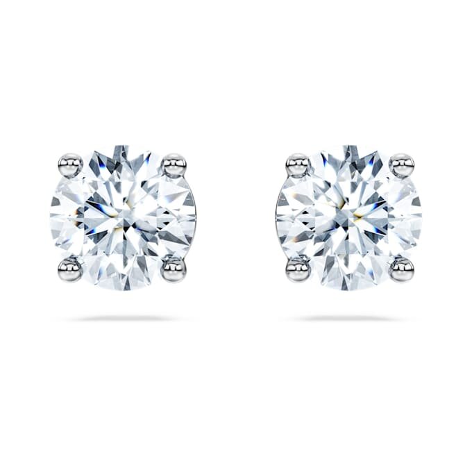 Eternity Solitaire Stud Earrings Lab-Grown Diamonds 2 Ct Tw, Round Shape, 14K White Gold Eternity Solitaire Stud Earrings Lab-Grown Diamonds 2 Ct Tw, Round Shape, 14K White Gold