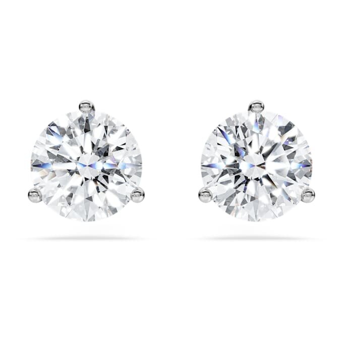 Eternity Stud Earrings Lab-Grown Diamonds 2.0 Ct Tw, Round Shape, 14K White Gold Eternity Stud Earrings Lab-Grown Diamonds 2.0 Ct Tw, Round Shape, 14K White Gold
