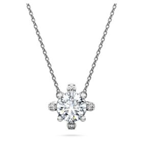 Galaxy Pendant Lab-Grown Diamonds 1.05 Ct Tw, Round Shape, 14K White Gold
