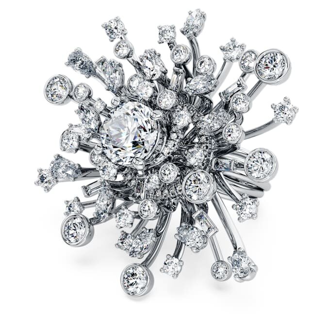 Galaxy Ring Lab-Grown Diamonds 9.5 Ct Tw, Mixed Shapes, 18K White Gold Galaxy Ring Lab-Grown Diamonds 9.5 Ct Tw, Mixed Shapes, 18K White Gold