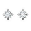 Galaxy Stud Earrings Lab-Grown Diamonds 2.1 Ct Tw, Round Shape, 14K White Gold